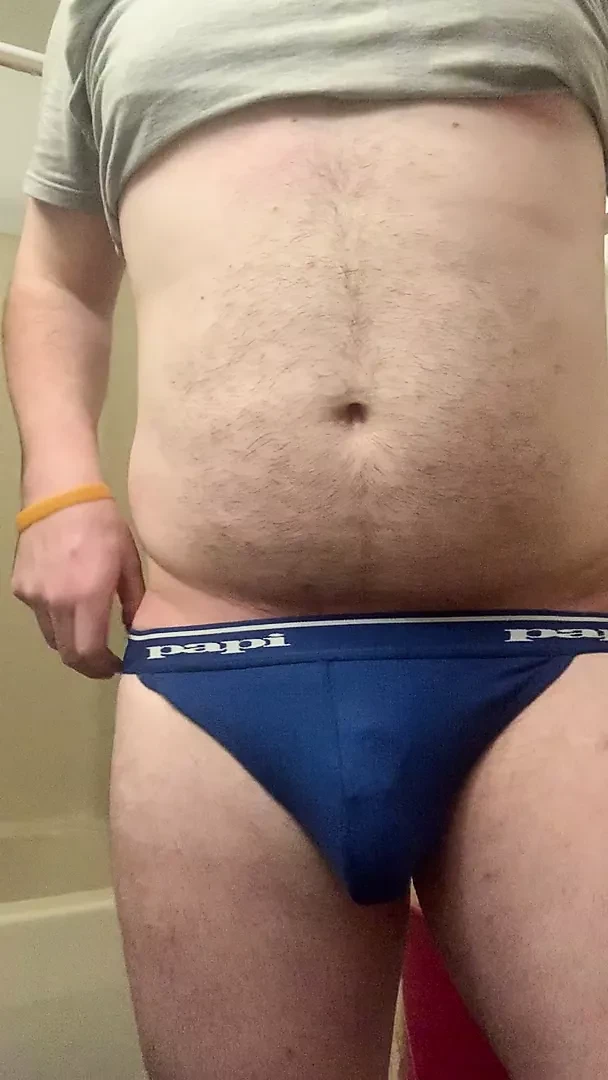 Slave showering in chastity
