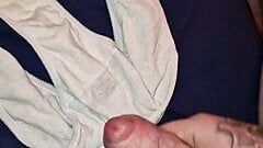 Cumming on wife’s dirty knickers