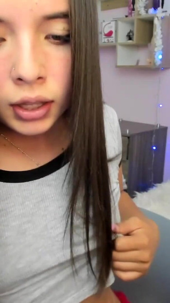 Spectacular moment from "Beautiful Colombian teen is an aspiring porn star, she gets very horny behaving like a nympho"