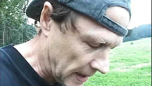 Outdoor Group Bang with Dripping Cum and Sloppy Blowjobs