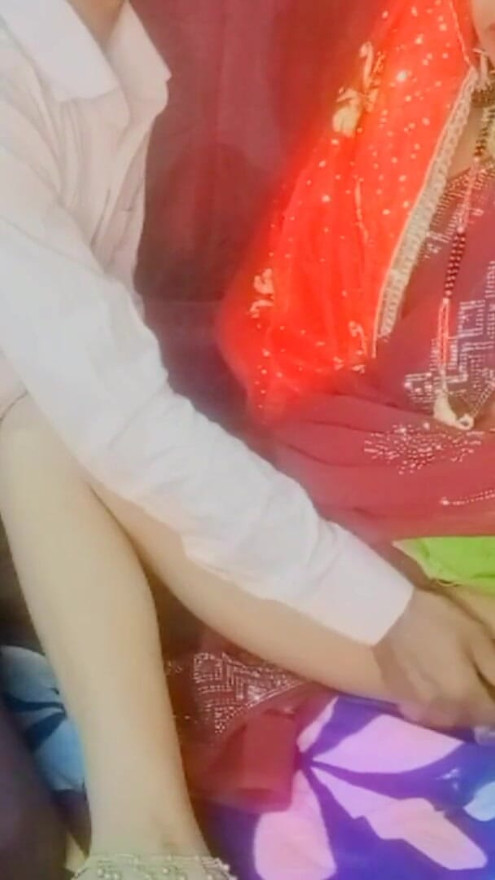 Husband and wife of Indian desi village celebrated honeymoon on the auspicious occasion of Karva Chauth fast. | Clip 1
