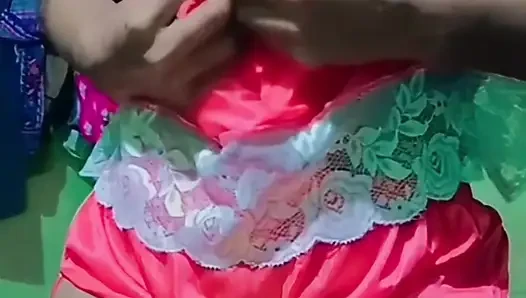 My Girl pressing her boobs and finger her horny pussy for cuck want to pregnent