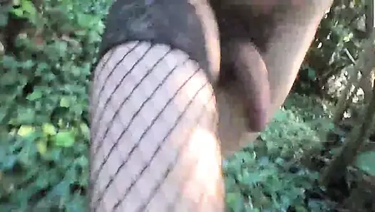 Heather Naked by a busy road