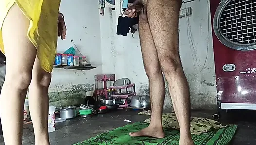 Stepsister hit ass, sucked his cock from stepbrother's cock and sucked water from his cock Hindi audio