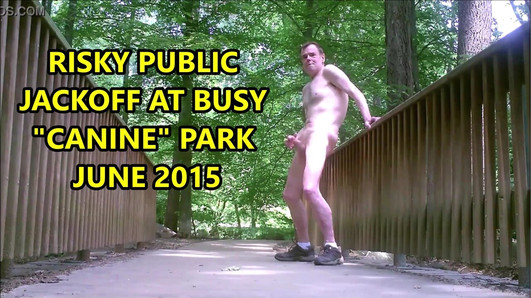 Risky Public Jackoff At Busy Canine Park June-2015