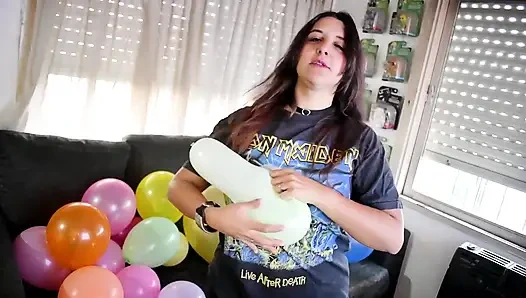 Metal Girl Pop All Balloons Before Party - Bunny Looner