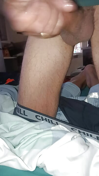 Surprise masturbation before naptime