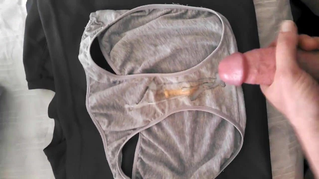 another man cums on my wifes pussy stained panties!