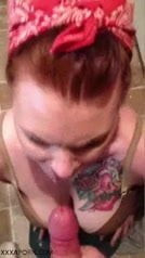 Cum Eating Tattooed MILF