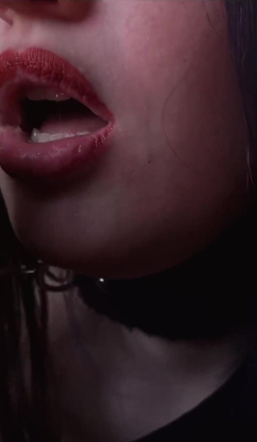 She gets great pleasure from sitting with a collar and a big dick penetrates her throat
