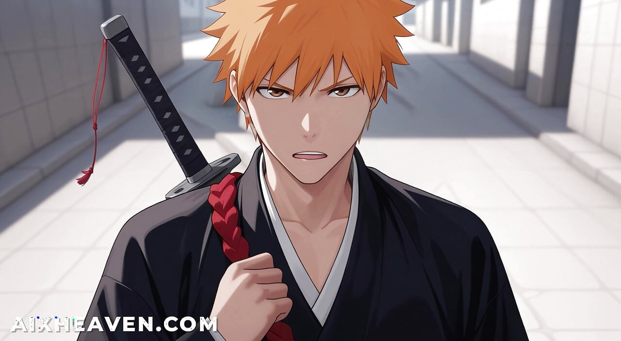 Yoruichi este futută de Ichigo după ce sosește în Soul Society! Bleach Hentai necenzurat
