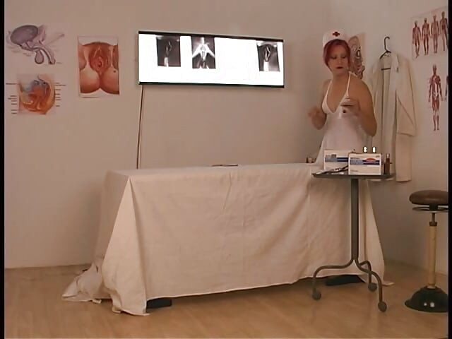 Stunning Redhaired Nurse Helena Hart Explains Dude How to Control His Panic