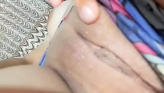 Horny college girl playing with her pussy