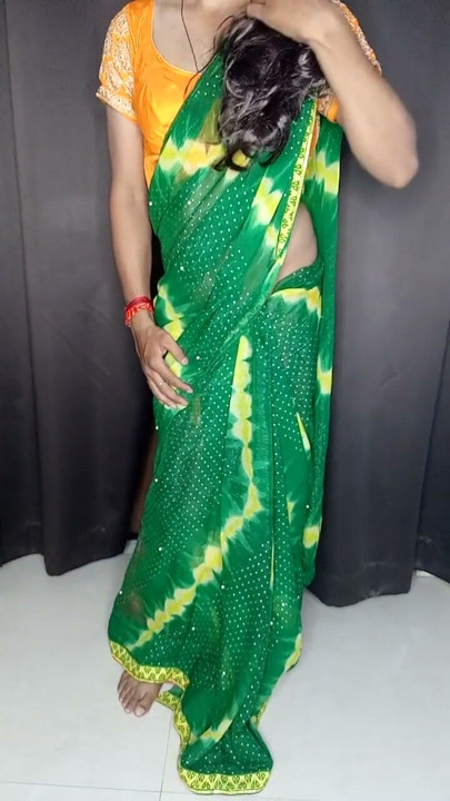 I love stepmom saree and sexy satin petticoat | Clip 1
