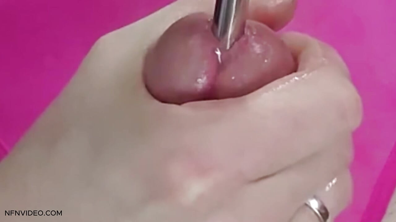 Majstorski ružičasti zvuk uretre od vrha prema dolje