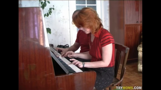 Passionate Sex with Piano Teacher for Shy MILF