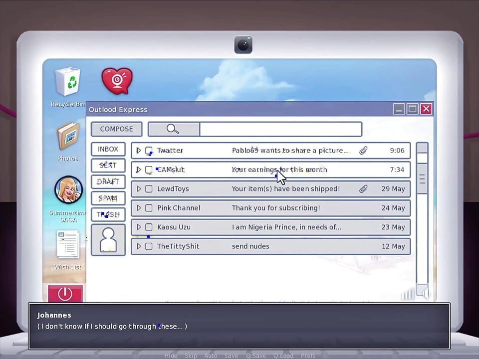 Summertime Saga - Jessy played with her self