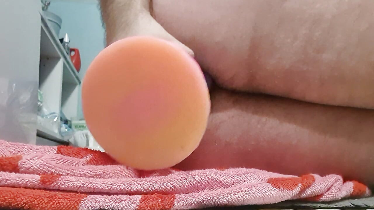 knotted rainbow dildo trains my butthole
