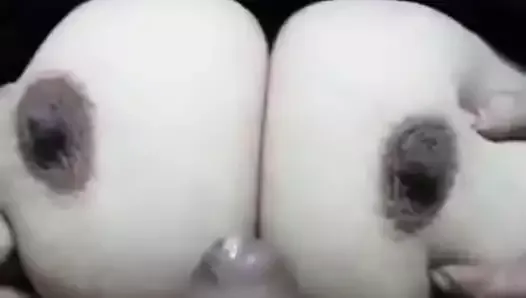 desi guy cumming on her big tits