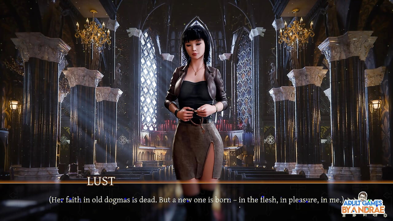 Sisters in Sin Gameplay Part 19 - Helga Caught Fingering in Front of the Altar