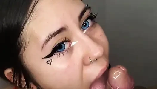 I Give Him an Amazing Blowjob Until He Cums on My Tits - Amateur Blowjob and Cumshot