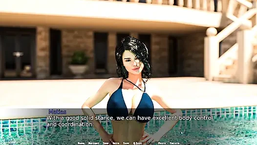 Freundin, stiefmutter, dicker arsch macht matias schwanz hart beim volleyball-training