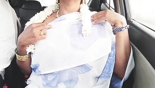 Indian Bhabi Car Sex. Beautiful Saree Housewife Try to Fucking with Stepson Car Drive.telugu Dirty Talks.