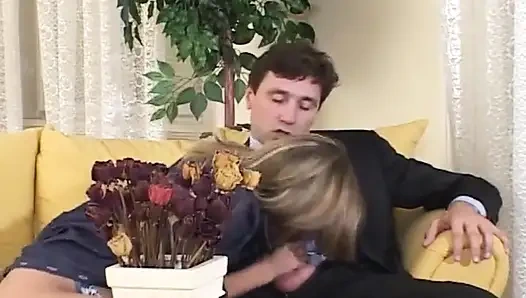 Piss Drenched Blonde Stretched Wide and Facial Cum Dump