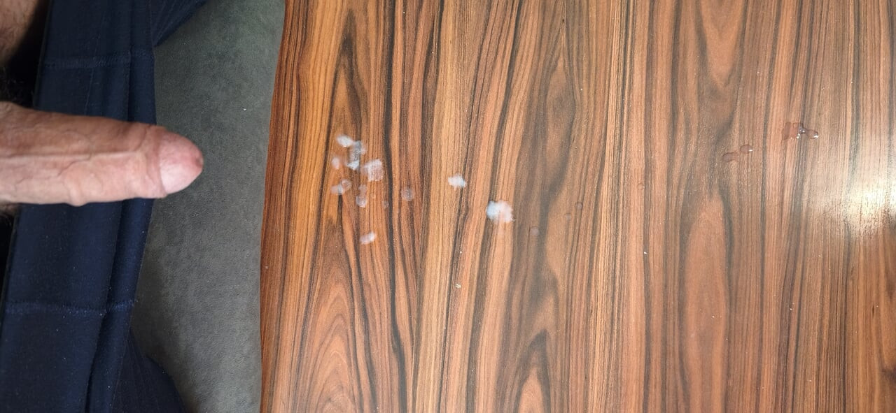 I jerked off my dick in the living room all by myself at home until I cummed