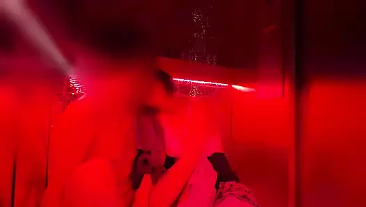 Elevator sex.Office building on a holiday.