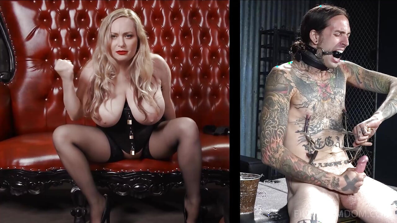 던전 세션에서 Ruckus 가학적인 지침을 제공하는 Aiden Starr