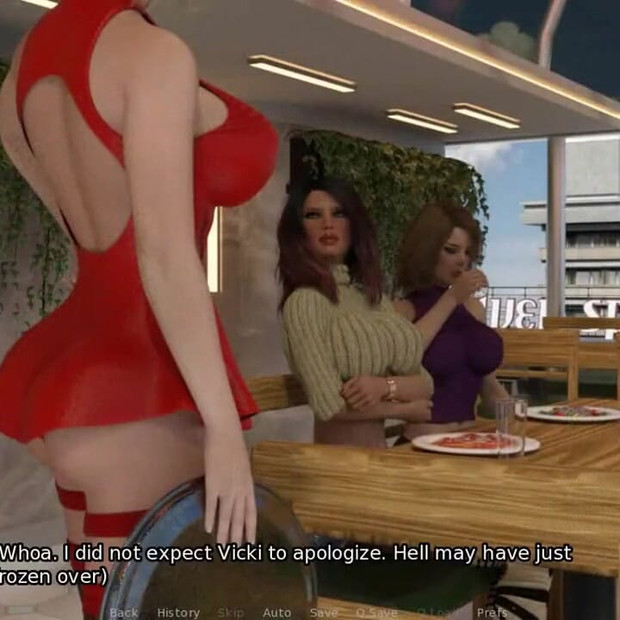 צמא לאורחים שלי: ארוחת צהריים במסעדה עם שתי בחורות פרק 12