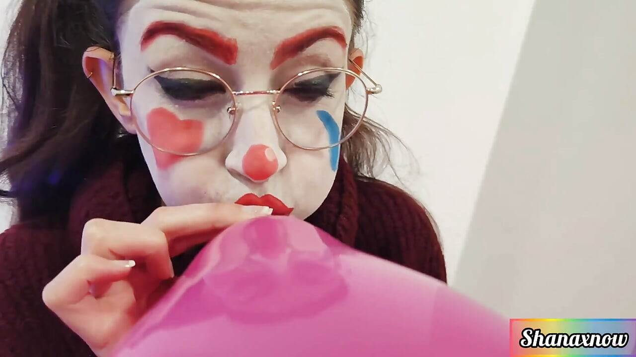Shana the Sexiest Clown Striptease Masturbating JOI Cum