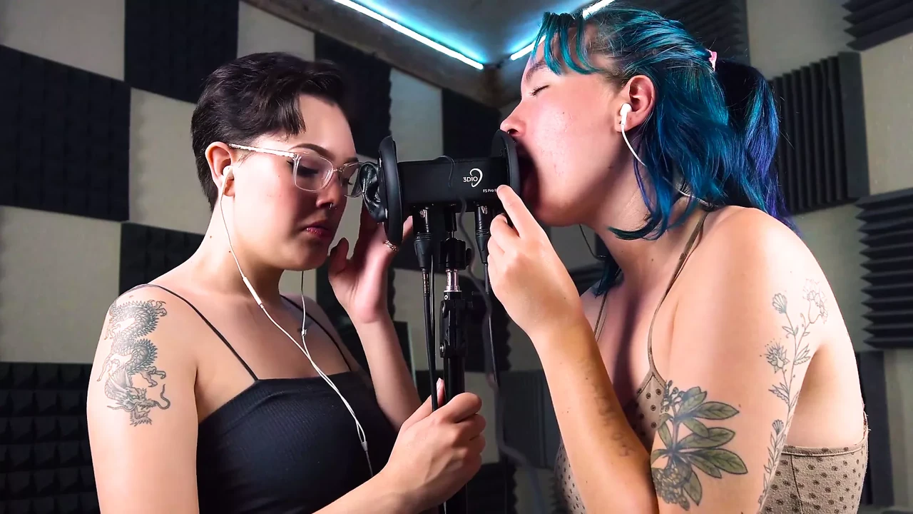 Bella and Sasha Ear Licking Sexy ASMR