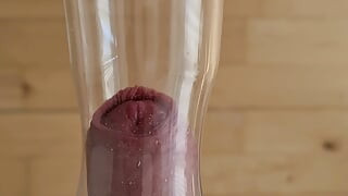 Vacuum cleaner suck guys cock to cumshot