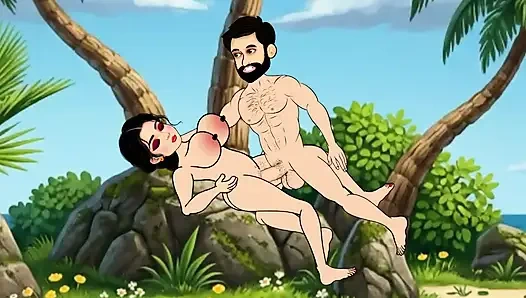 Koca ve karı teknede oturup denize gittiler ve orada koca, büyük penisli güzel bir karısını sevişti, büyük göğüslü güzel bir eş.