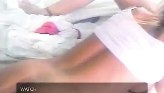 Hot Lesbian Action: Blonde MILF Pleasures Brunette Babe with Fingers and Tongue