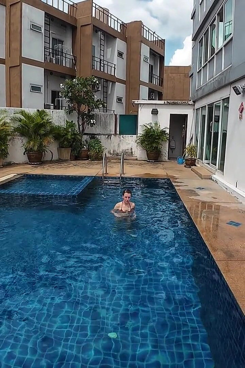 Sfw Playing About in Our Swimming Pool
