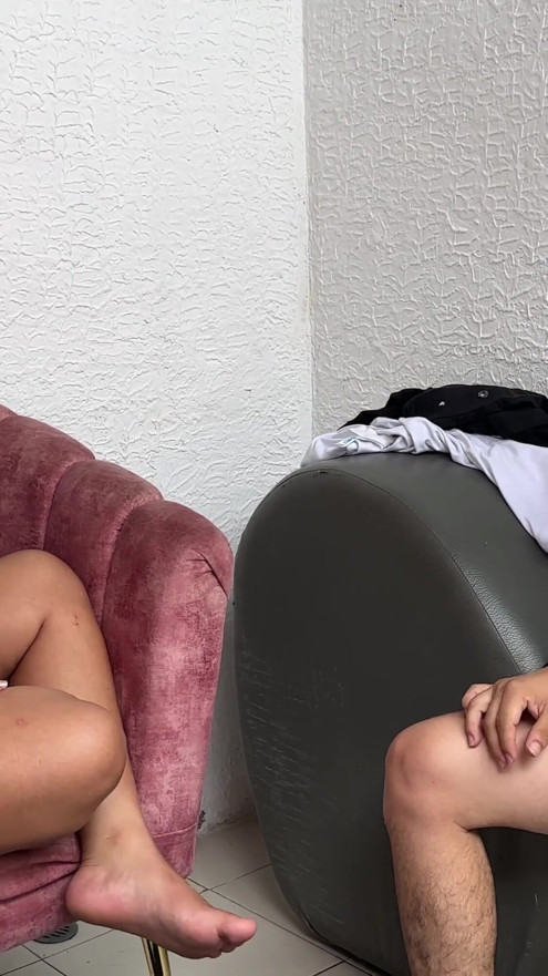 My chubby stepsister loses scissor paper on stone... I take everything away and put dick all the way to the bottom | Clip 1