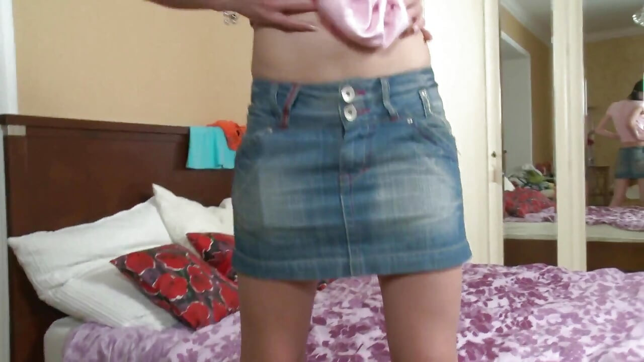 Creampie for the brunette teen after anal and butt plug in her ass