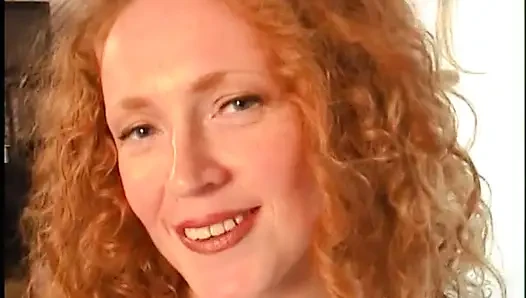 Playful redhead  gives sensual blowjob