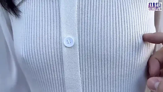 Nackte nüppel spazieren, wo überfüllte augen einen heißen, engen gipfel auf ihre frechen tipps machen, phase.3