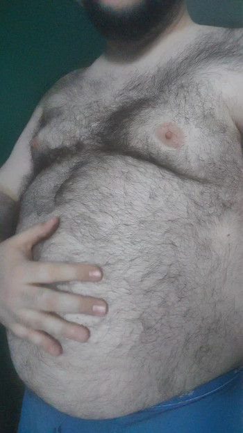 Admire my big hairy belly