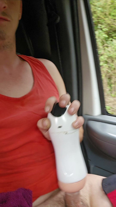 Close-up of the cock and me.