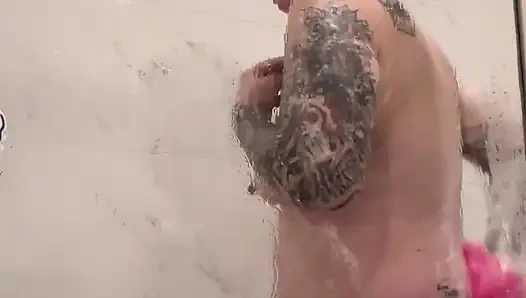 Dusche, fingern, dildo und Squirt