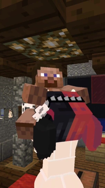 Minecraft Jenny Mod Fapcraft - Ellie, a Goth dommy mommy with a cow bikini and tasty milkers | Clip 1