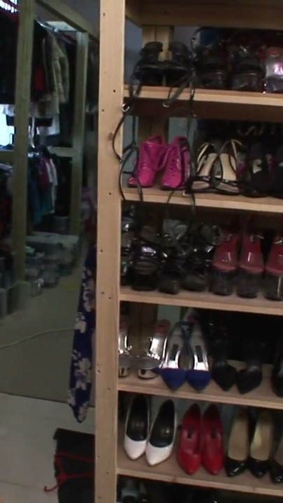 Dude fucks brunette in a store while blonde watches masturbating | Clip 1