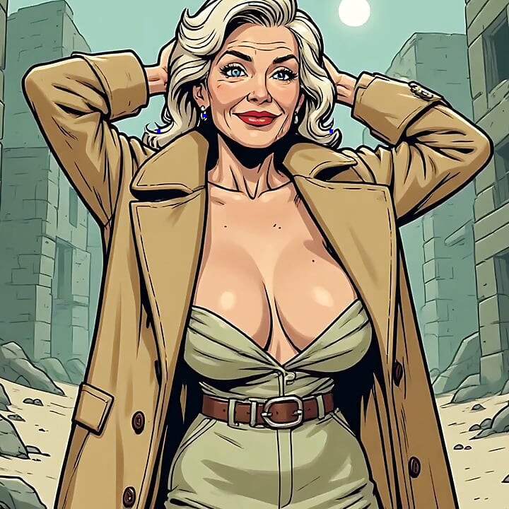 Granny and Mature Cleavage and Tits Art