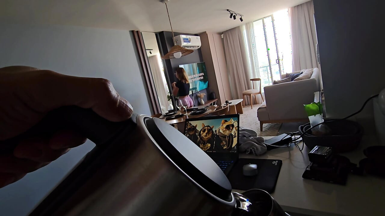 My Husband and I Had Fun in a Rented Apartment, Oral Sex on the Balcony Overlooking the Street, and Sex in the Bedroom.
