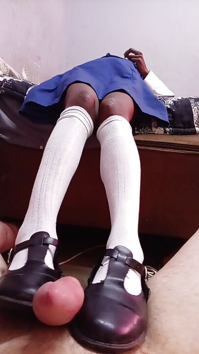 Black 18 Year Old College Girl Shoe Job for Better Grades by Teacher